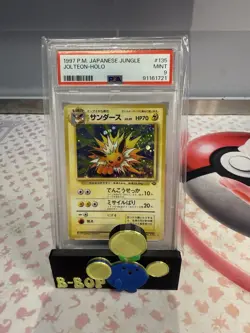 PSA 9 Jolteon Holo Vintage Pokemon Card Japanese Old Back Pocket Monsters #135 - Image 1