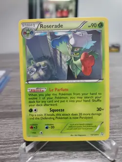 Roserade 15/124 Pokemon TCG Dragons Exalted Regular Rare Card NM - Image 1