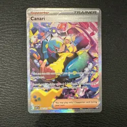 Pokemon Trainer-Supporter Canari Full Art Holo Rare Card 291/217 ASC Set - Image 1