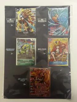 Monkey.D.Luffy P-043 Foil Bandai Card Fest Convention Promo Sealed Sheet - Image 2