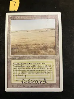 Magic The Gathering MTG Savannah Revised Edition Signed by Artist, Excellent - Image 1