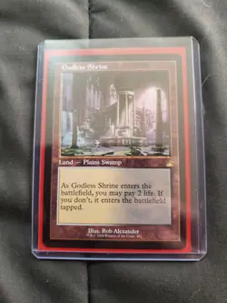 MTG Godless Shrine Retro Border Shock Land Ravnica Remastered NM - Image 1
