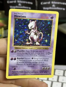 SHADOWLESS Mewtwo 10/102 Base Set 1999 Holo Rare WOTC Pokemon Card TCG - Image 3