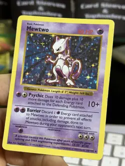 SHADOWLESS Mewtwo 10/102 Base Set 1999 Holo Rare WOTC Pokemon Card TCG - Image 4