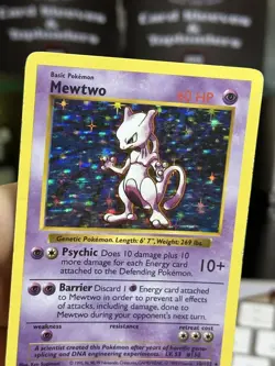 SHADOWLESS Mewtwo 10/102 Base Set 1999 Holo Rare WOTC Pokemon Card TCG - Image 5