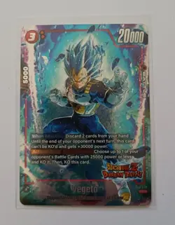DBS Dragon Ball Fusion World FB03-020 Vegeto Dokkan Battle SR ALT Card - Image 1