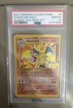 2021 Pokemon Celebrations Charizard Holo PSA 10 Classic Collection Gem Mint - Image 1