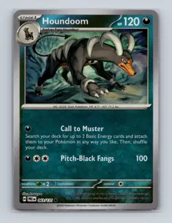 Houndoom 063 Pokemon Prismatic Evolutions Master Ball Reverse Holo Card NM+ (a) - Image 1