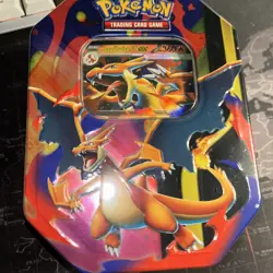 Pokemon Mega Charizard Y Tin With Promo And 4 Packs - Image 1