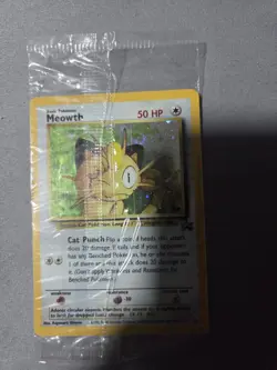 RARE Pokemon Meowth Holo Black Star Promo #10 Gameboy Exclusive, Factory Sealed - Image 1