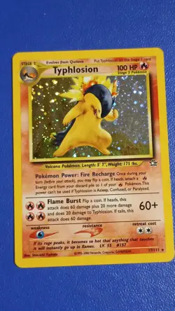 Pokemon Typhlosion Holo Rare Unlimited 17/111 Neo Genesis 100 HP Stage 2 English - Image 1