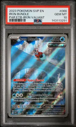 2023 POKEMON SVP EN-SV BLACK STAR PROMO #066 IRON BUNDLE PSA 10 - Image 1
