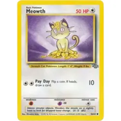 Meowth 56/64 Jungle Common Pokemon Card - Image 1