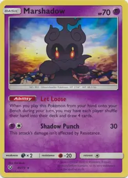 Holo Marshadow 45/73 Rare Shining Legends Pokemon TCG - Image 1