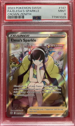 2023 Pokemon SWSH #147 FA/Elesa's Sparkle Crown Zenith PSA 9 - Image 1