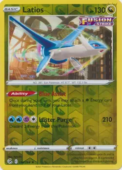 Reverse Holo Latios 194/264 Rare Fusion Strike Pokemon TCG - Image 1