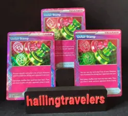 Pokemon TCG Unfair Stamp Scarlet & Violet-Twilight Masquerade 165/167 X3 - Image 1