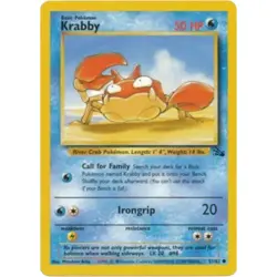Krabby Fossil Set 51/62 Common Pokemon Trading Card Game - Image 1