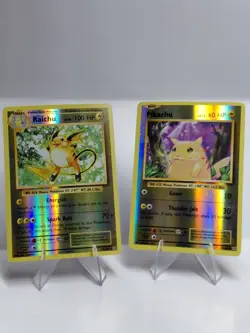 Pokemon TCG Pikachu #35 & Raichu #36 Reverse Holo Rare Set XY: Evolutions LP - Image 1