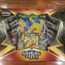 Pokemon TCG Shining Fates Pikachu V Collection Box Factory Sealed Brand New - Image 1