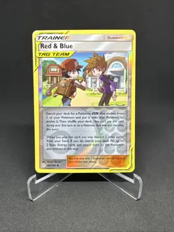 Pokemon TCG Sun & Moon Cosmic Eclipse Red & Blue Reverse Holo 202/236 Trainer - Image 1