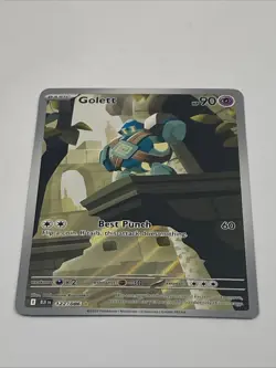 Golett 122/086 Pokemon TCG: Scarlet & Violet Black Bolt Illustration Rare Holo - Image 2