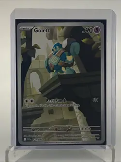 Golett 122/086 Pokemon TCG: Scarlet & Violet Black Bolt Illustration Rare Holo - Image 5