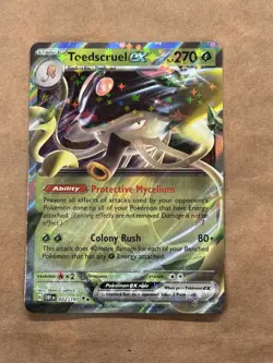 Pokemon Toedscruel ex Double Rare Obsidian Flames 022/197 NM-Mint - Image 1