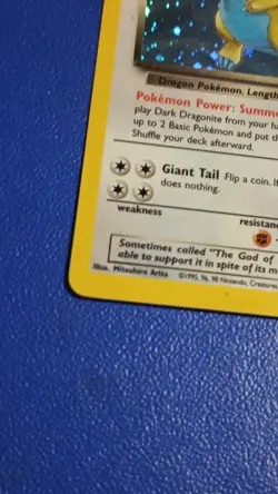 Pokemon Dark Dragonite Holo Rare 5/82 Team Rocket Set 2000 - Image 3