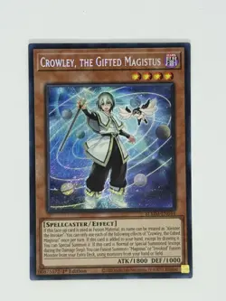 Crowley, the Gifted Magistus Secret Rare BLMM-EN044 1st Edition Yugioh! - Image 3