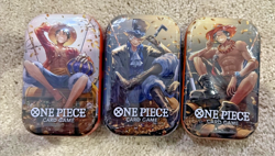 One Piece Card TCG Vol 2 Mini Tin - Set of 3 - (TS-O2, OP-13) Brand New / Sealed - Image 1