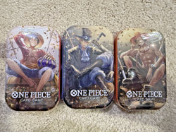One Piece Card TCG Vol 2 Mini Tin - Set of 3 - (TS-O2, OP-13) Brand New / Sealed - Image 2