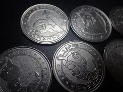 Pokemon Card Meiji Promo Battle Coin x7 Beedrill Weezing etc #6222 PLAY - Image 3