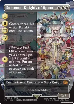 Summon: Knights of Round (Borderless) [FIN - 359] - NM [Normal] TCG MTG - Image 1