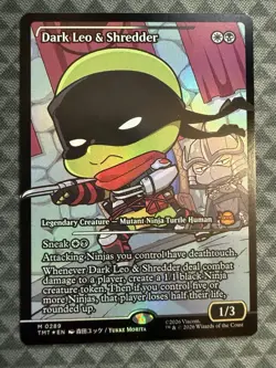 MTG Dark Leo & Shredder #0289 Foil Showcase Mythic TMNT (TMT) - Image 2