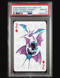 Crobat Line- PSA 10 - 2006 JPN Pokemon Center 10th Anniversary Playing Card - Image 1