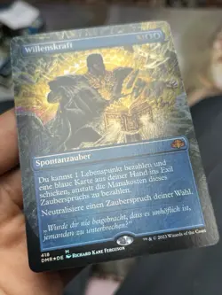 🔥 GERMAN Borderless Foil Force of Will 🔥Ultra Rare🔥 Dominaria Remastered Mtg - Image 3