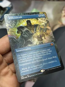🔥 GERMAN Borderless Foil Force of Will 🔥Ultra Rare🔥 Dominaria Remastered Mtg - Image 4