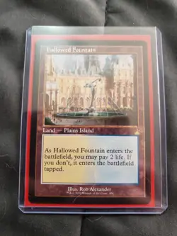 MTG Hallowed Fountain Retro Border Shock Land Ravnica Remastered NM - Image 1