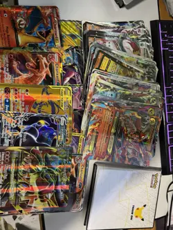 Huge Jumbo Pokemon card lot Of 95+ Includes Mega, Tag Teams And More - Image 1