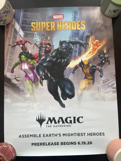 MARVEL SUPER HEROES POSTER 18x24 NEW promotional MTG Magic the Gathering - Image 1