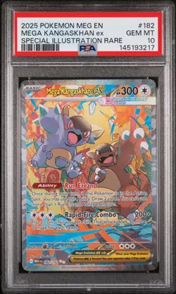PSA 10 GEM MINT Mega Kangaskhan EX Mega Evolution SIR EN 2025 Pokemon 182/132 - Image 1