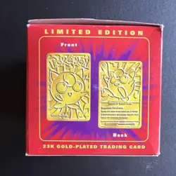 1999 Burger King Pokemon 23K Gold Plated TradingCard JigglyPuff PokeBall Box - Image 1