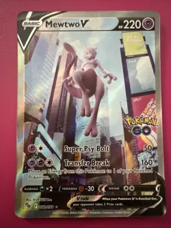 Mewtwo V (Alternate Full Art) 072/078 Pokemon GO Holo - Image 1