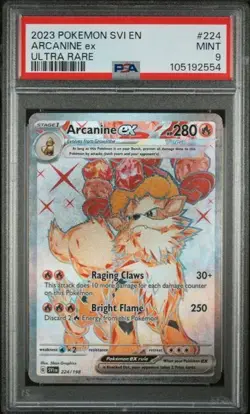2023 POKEMON SVI EN-SCARLET & VIOLET ULTRA RARE #224 ARCANINE EX PSA 9 - Image 1