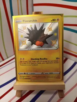 Pokemon TCG Pincurchin Shining Fates SV043/SV122 Holo Shiny Holo Rare - Image 1