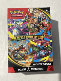 Pokemon TCG Mega Evolution Booster Bundle Box Sealed Rare Mint Gold Mega Lucario - Image 1