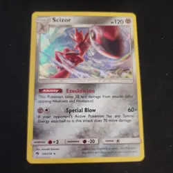 Pokemon Scizor 126/214 Holo Rare SM Lost Thunder LP - Image 1