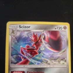Pokemon Scizor 126/214 Holo Rare SM Lost Thunder LP - Image 2