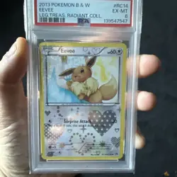 Eevee RC14/RC25 Legendary Treasures: Radiant Collection Holo PSA 6 Pokemon - Image 4